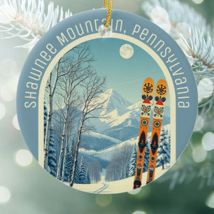 Shawnee Mountain Pennsylvania ski souvenir  Ceramic Ornament