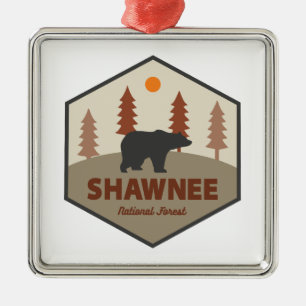 Shawnee National Forest Bear Metal Ornament