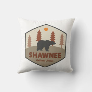 Shawnee National Forest Bear Throw Pillow