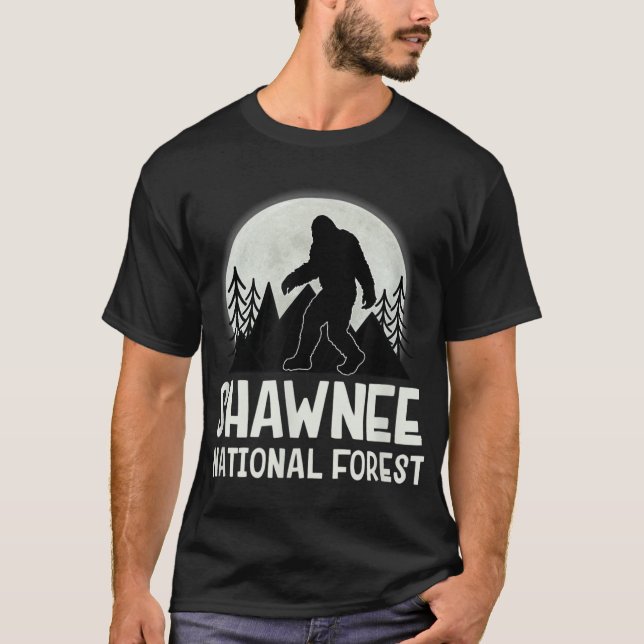 Shawnee National Forest Bigfoot Southern Illinois T-Shirt (Front)