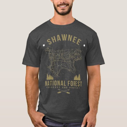 SHAWNEE National Forest  Illinois Hiking Map T_Shirt