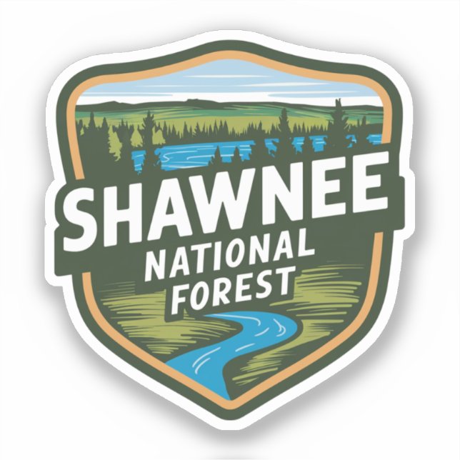 Shawnee National Forest Illinois Sticker (Front)