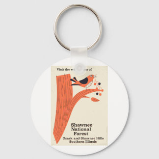 Shawnee National Forest Illinois vintage poster Keychain