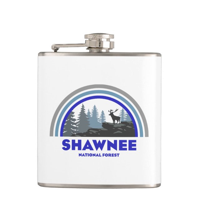 Shawnee National Forest Rainbow Deer Flask (Front)