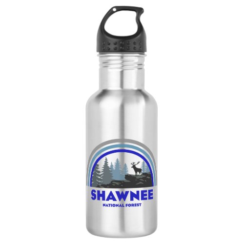 Shawnee National Forest Rainbow Deer Stainless Steel Water Bottle