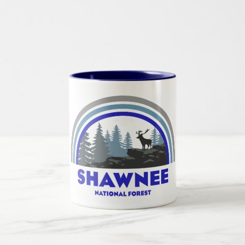 Shawnee National Forest Rainbow Deer Two_Tone Coffee Mug