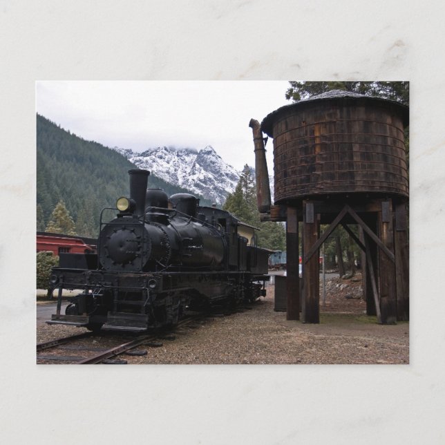 Shay Locomotive and Tower Postcard (Front)