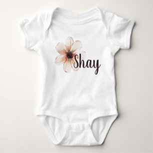 Shay Name Baby Girls Reveal Newborn Flower Baby Bodysuit