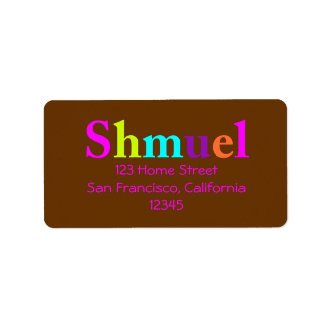Shayla Return Address Label (Front)