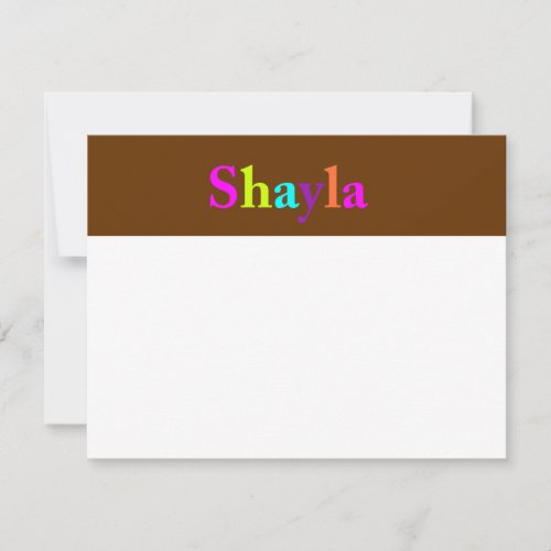 Shayla Thank You Metallic Note Card