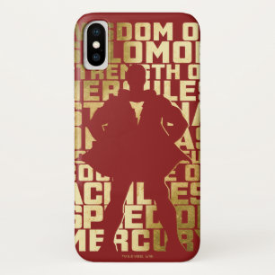 SHAZAM! Abilities Golden Typography Graphic iPhone X Case