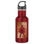 SHAZAM! | Abilities Golden Typography Graphic Stainless Steel Water Bottle