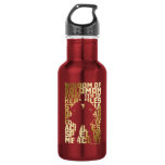 SHAZAM! | Abilities Golden Typography Graphic Stainless Steel Water Bottle SHAZAM! | Abilities Golden Typography Graphic Stainless Steel Water Bottle