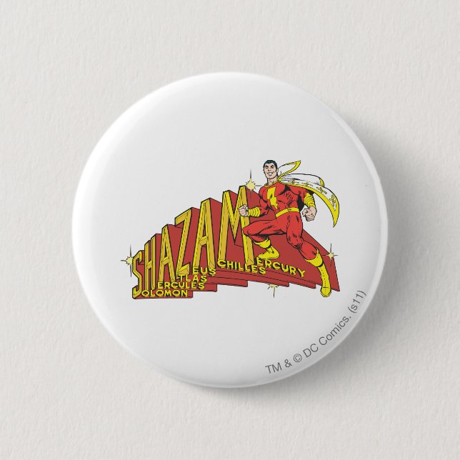 Shazam Acronym Pinback Button (Front)