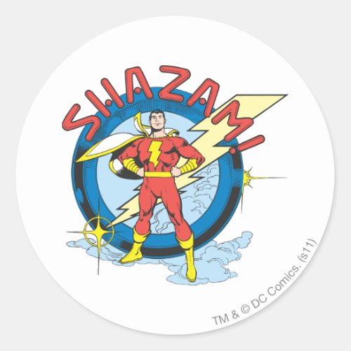 Shazam Classic Round Sticker