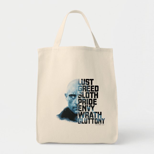 SHAZAM! | Dr. Sivana Seven Deadly Sins Graphic Tote Bag (Front)
