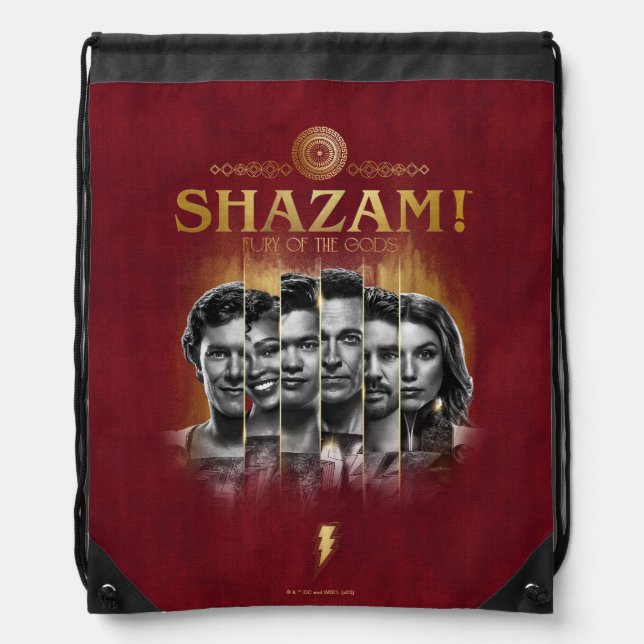 SHAZAM! Fury of the Gods | Character Photo Bars Drawstring Bag (Front)