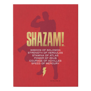 SHAZAM! Fury of the Gods   Flexing Silhouette Faux Canvas Print