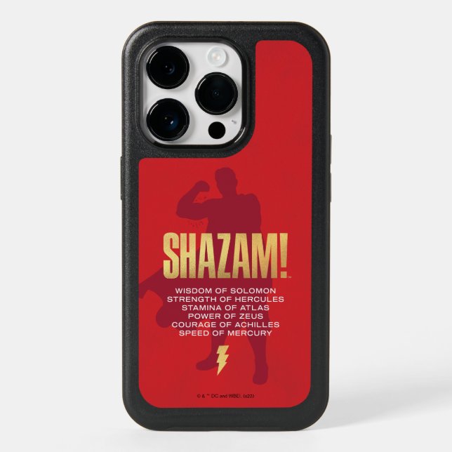 SHAZAM! Fury of the Gods | Flexing Silhouette Otterbox iPhone Case (Back)