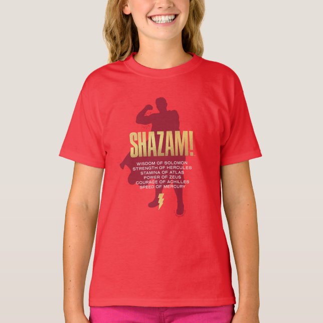 SHAZAM! Fury of the Gods | Flexing Silhouette T-Shirt (Front)