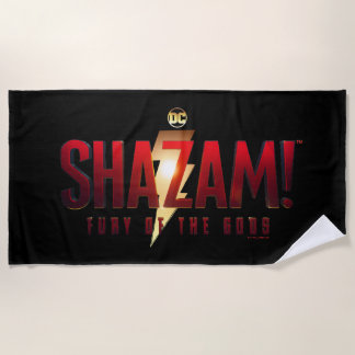 SHAZAM! Fury of the Gods | Fury of the Gods Logo Beach Towel