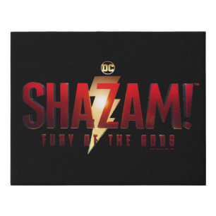 SHAZAM! Fury of the Gods   Fury of the Gods Logo Faux Canvas Print