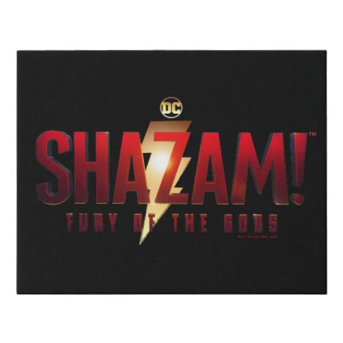 SHAZAM Fury of the Gods  Fury of the Gods Logo Faux Canvas Print