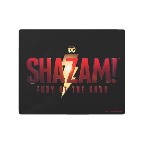 SHAZAM Fury of the Gods  Fury of the Gods Logo Metal Print