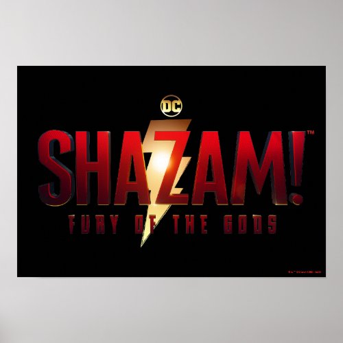 SHAZAM Fury of the Gods  Fury of the Gods Logo Poster