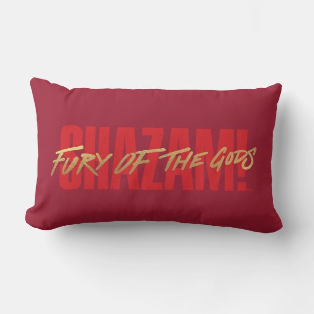 SHAZAM! Fury of the Gods | Golden Marker Logo Lumbar Pillow (Front)