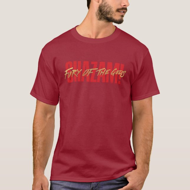 SHAZAM! Fury of the Gods | Golden Marker Logo T-Shirt (Front)