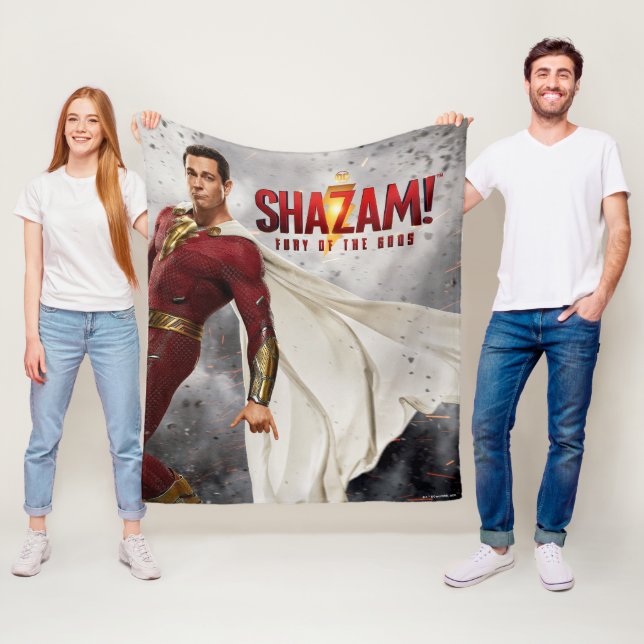 SHAZAM! Fury of the Gods | Hang Loose Movie Poster Fleece Blanket (In Situ)
