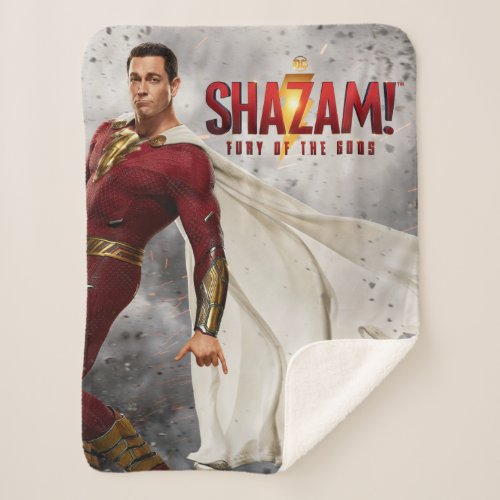 SHAZAM Fury of the Gods  Hang Loose Movie Poster Sherpa Blanket