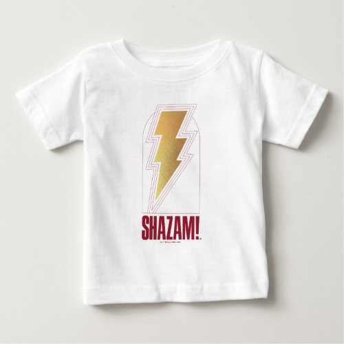 SHAZAM Fury of the Gods  Lightning Bolt Badge Baby T_Shirt