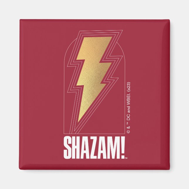 SHAZAM! Fury of the Gods | Lightning Bolt Badge Magnet (Front)
