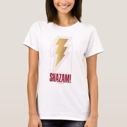 SHAZAM Fury of the Gods  Lightning Bolt Badge T_Shirt