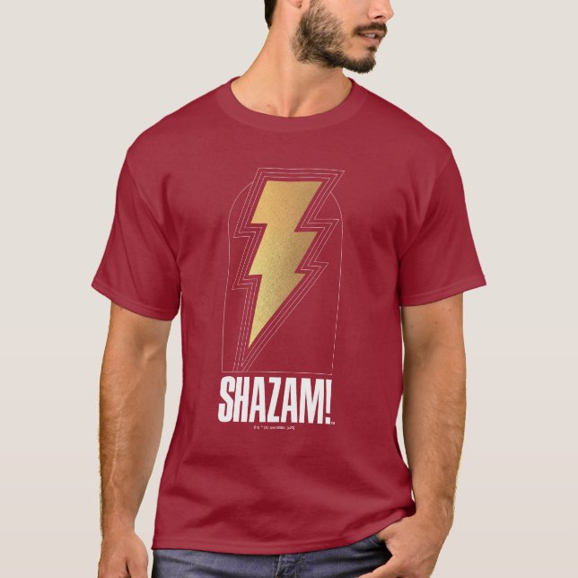 SHAZAM! Fury of the Gods | Lightning Bolt Badge T-Shirt (Front)