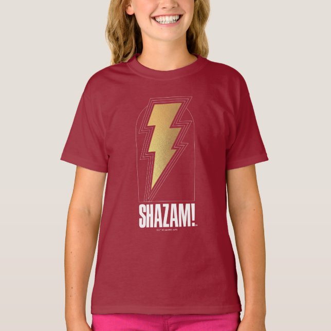 SHAZAM! Fury of the Gods | Lightning Bolt Badge T-Shirt (Front)