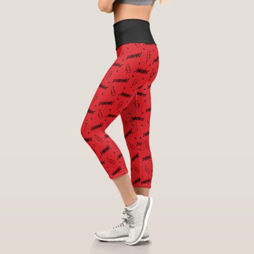 SHAZAM Fury of the Gods  Marker Doodle Pattern Capri Leggings