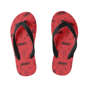 SHAZAM! Fury of the Gods Marker Doodle Pattern Kid's Flip Flops