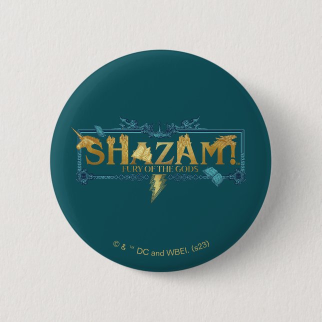 SHAZAM! Fury of the Gods | Mythical Logo Button (Front)