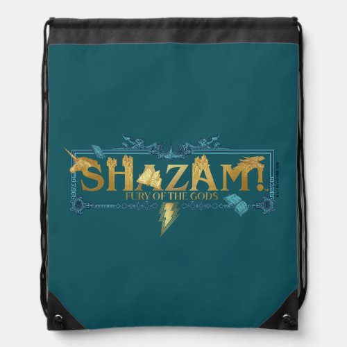SHAZAM Fury of the Gods  Mythical Logo Drawstring Bag