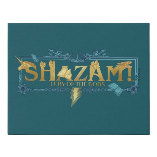 SHAZAM Fury of the Gods  Mythical Logo Faux Canvas Print