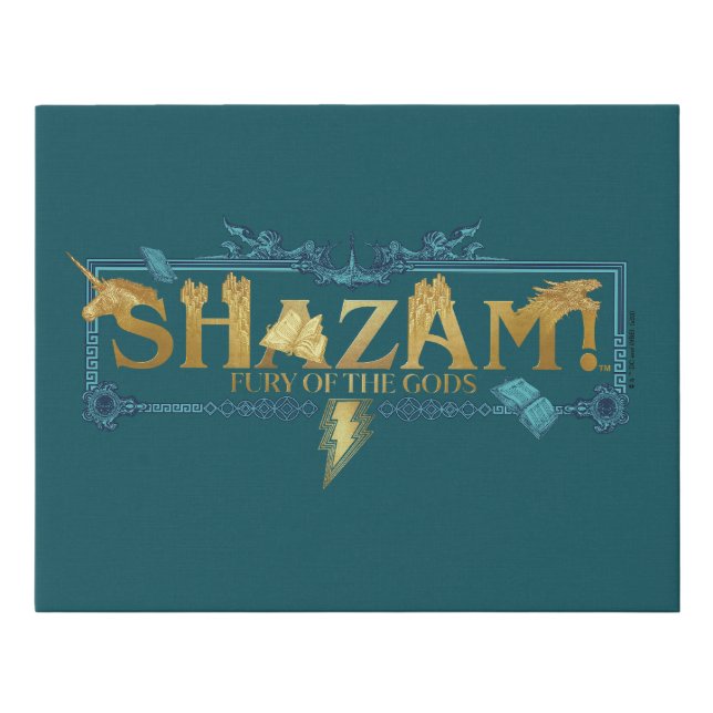 SHAZAM! Fury of the Gods | Mythical Logo Faux Canvas Print (Front)