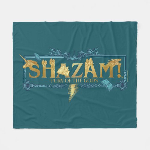 SHAZAM Fury of the Gods  Mythical Logo Fleece Blanket