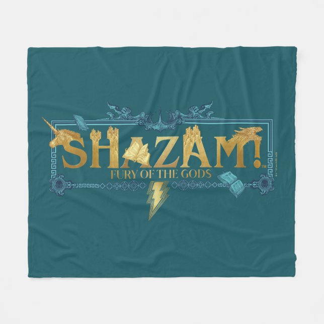 SHAZAM! Fury of the Gods | Mythical Logo Fleece Blanket (Front (Horizontal))