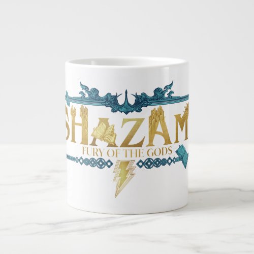 SHAZAM Fury of the Gods  Mythical Logo Giant Coffee Mug