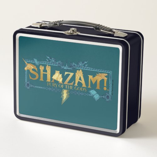 SHAZAM Fury of the Gods  Mythical Logo Metal Lunch Box