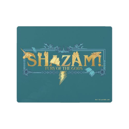 SHAZAM Fury of the Gods  Mythical Logo Metal Print