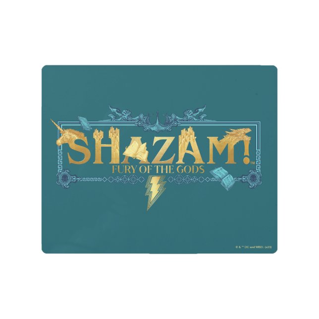 SHAZAM! Fury of the Gods | Mythical Logo Metal Print (Front)